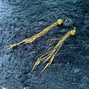 Gold statement earrings